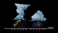 lightning nature flash rain sky, lighting with cloud to air and ground, educational weather